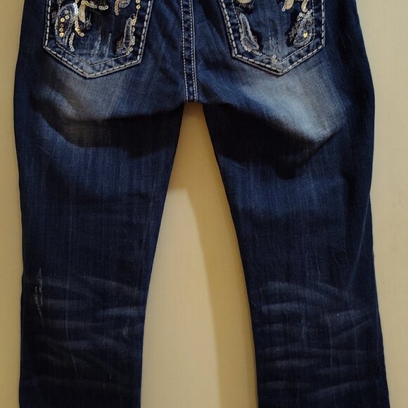 Miss Me Easy Capri Embellished Thick Stitched Jeans Size 27 Style JP5873EP - Picture 7 of 13